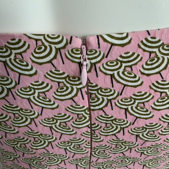 J. Crew Tank Dress Pink Umbrella Print Empire Waist Sleeveless 10 - Picture 12 of 13
